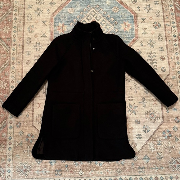 NWT Madewell Estate Cocoon Coat in Insuluxe Fabric in Black - Picture 3 of 13